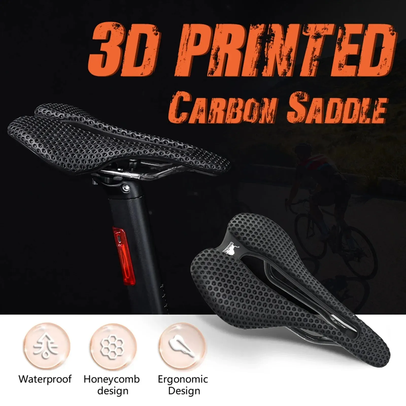 3D Carbon Fiber Bike Saddle