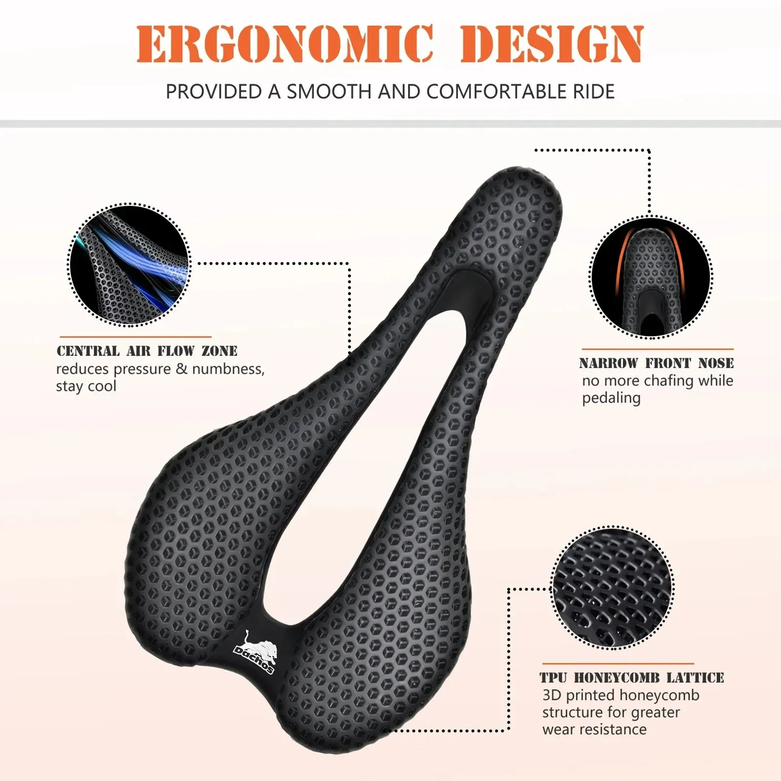 3D Carbon Fiber Bike Saddle