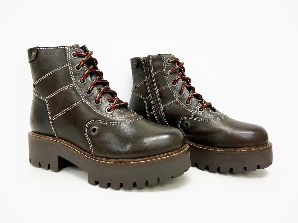 Anna Dark Brown Combat Boot