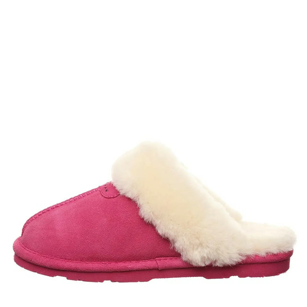 BEARPAW WOMEN'S LOKI SUEDE SLIDE SLIPPER PARTY PINK