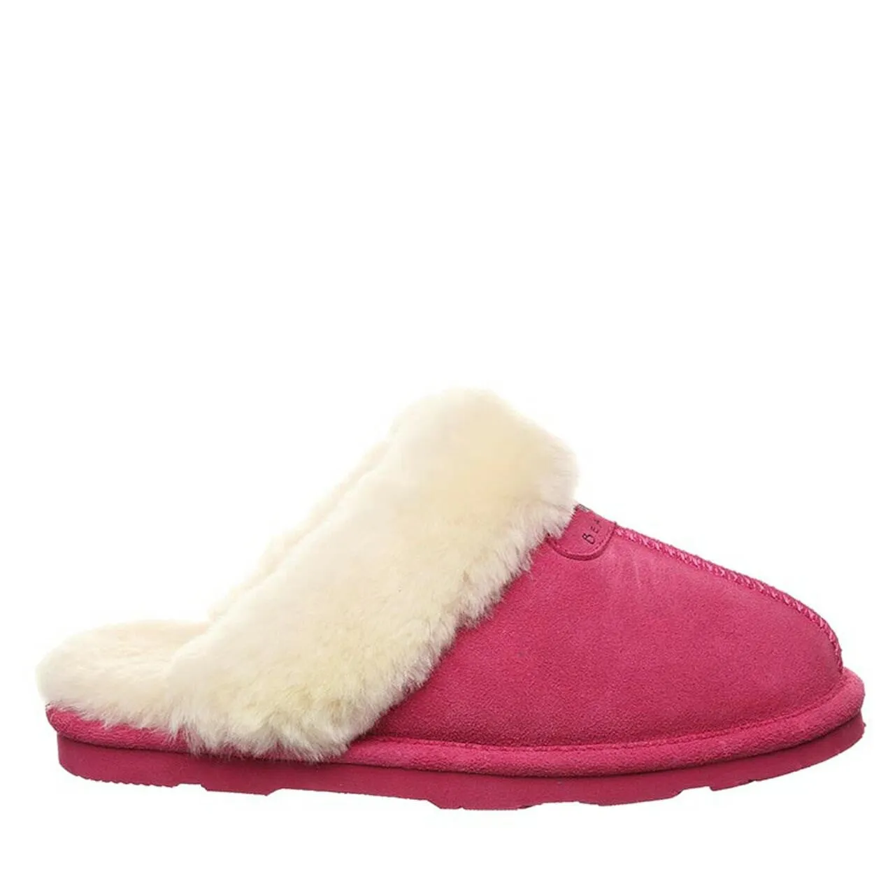 BEARPAW WOMEN'S LOKI SUEDE SLIDE SLIPPER PARTY PINK