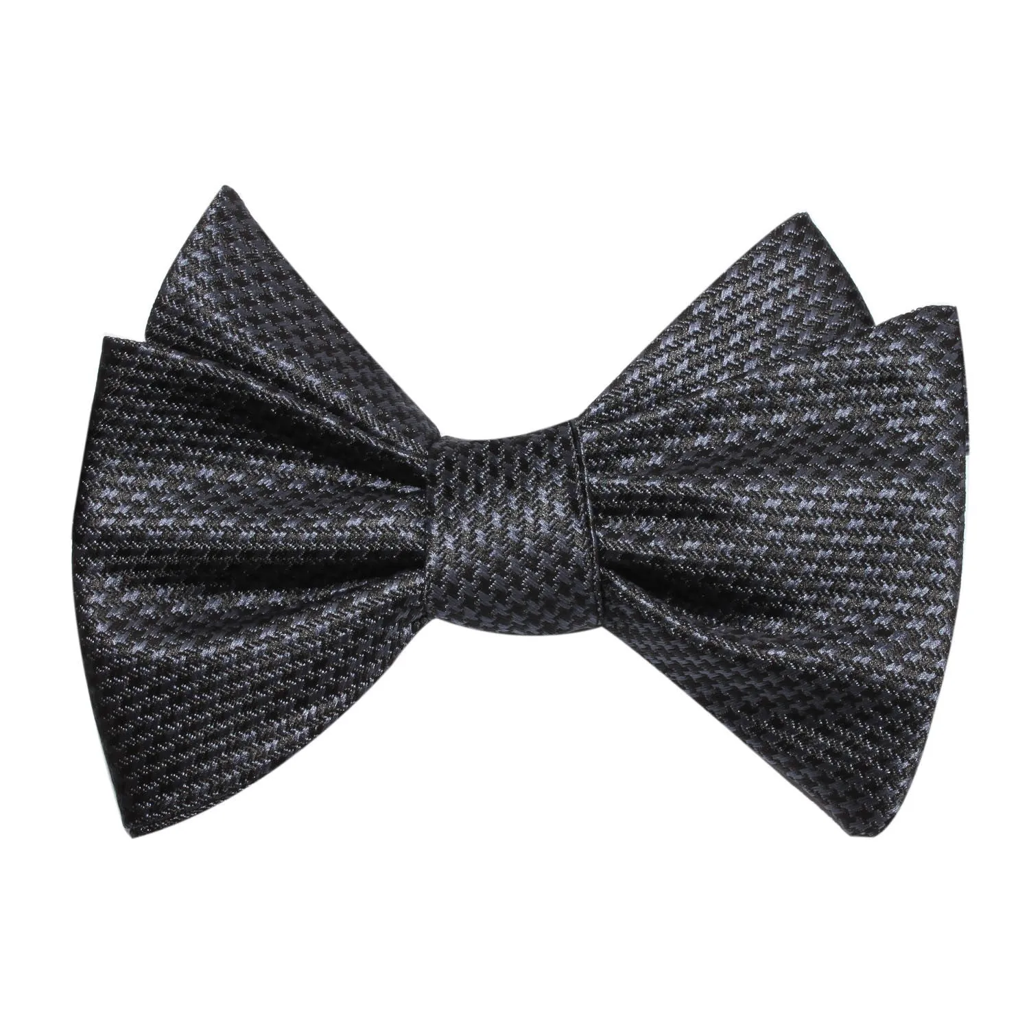 Black Houndstooth Pattern Self Tie Bow Tie