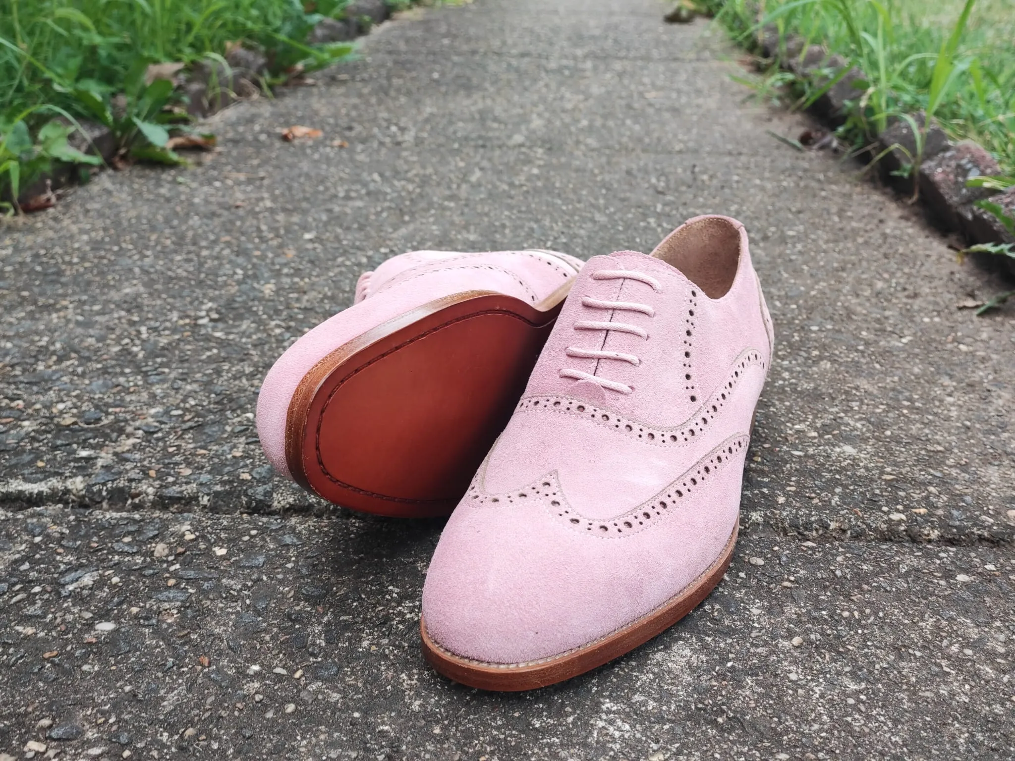 Diplomat - Pink Suede Oxford Shoes