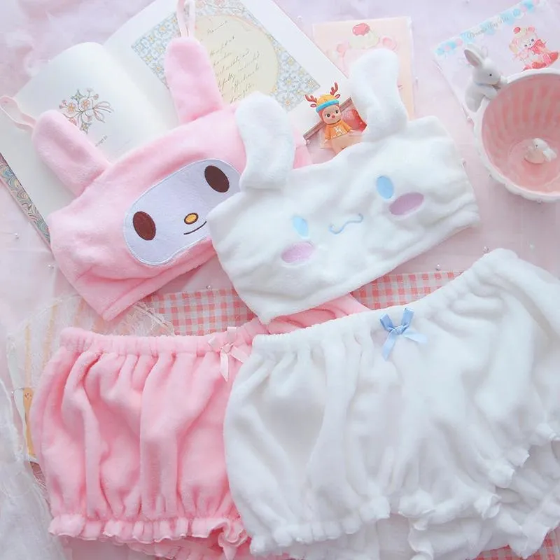 Fuzzy Kawaii Lingerie Sets