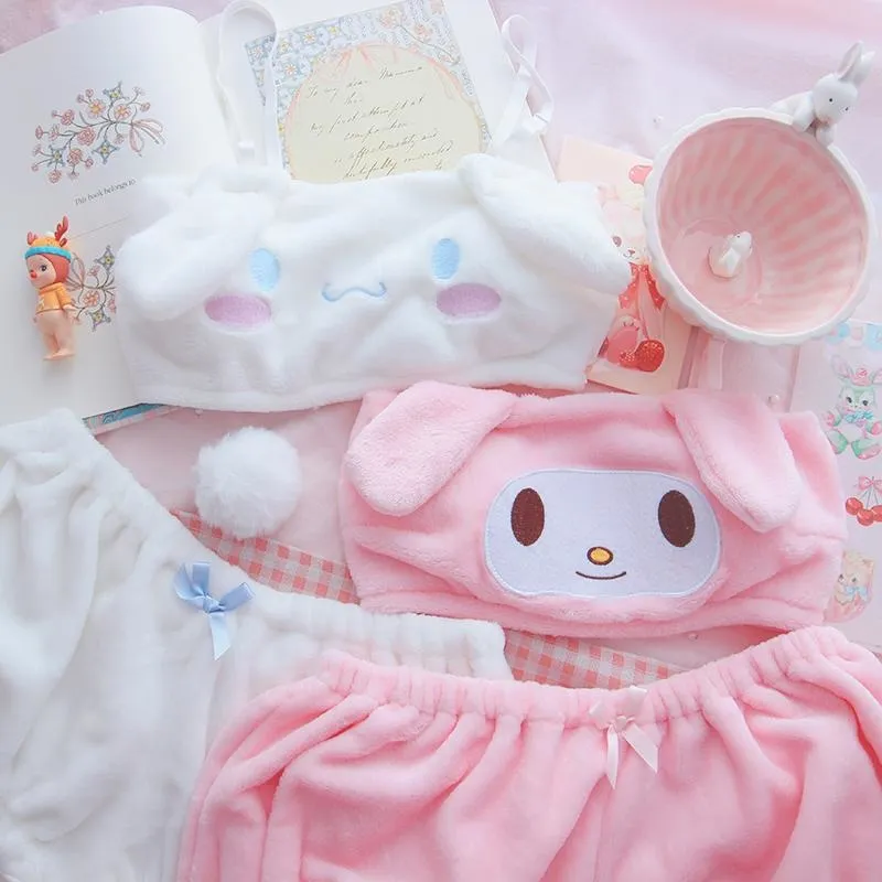 Fuzzy Kawaii Lingerie Sets