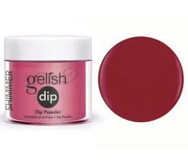 Gelish Professional Dip Powder Ruby Two-Shoes - Hot Red with Subtle Frost - 23G