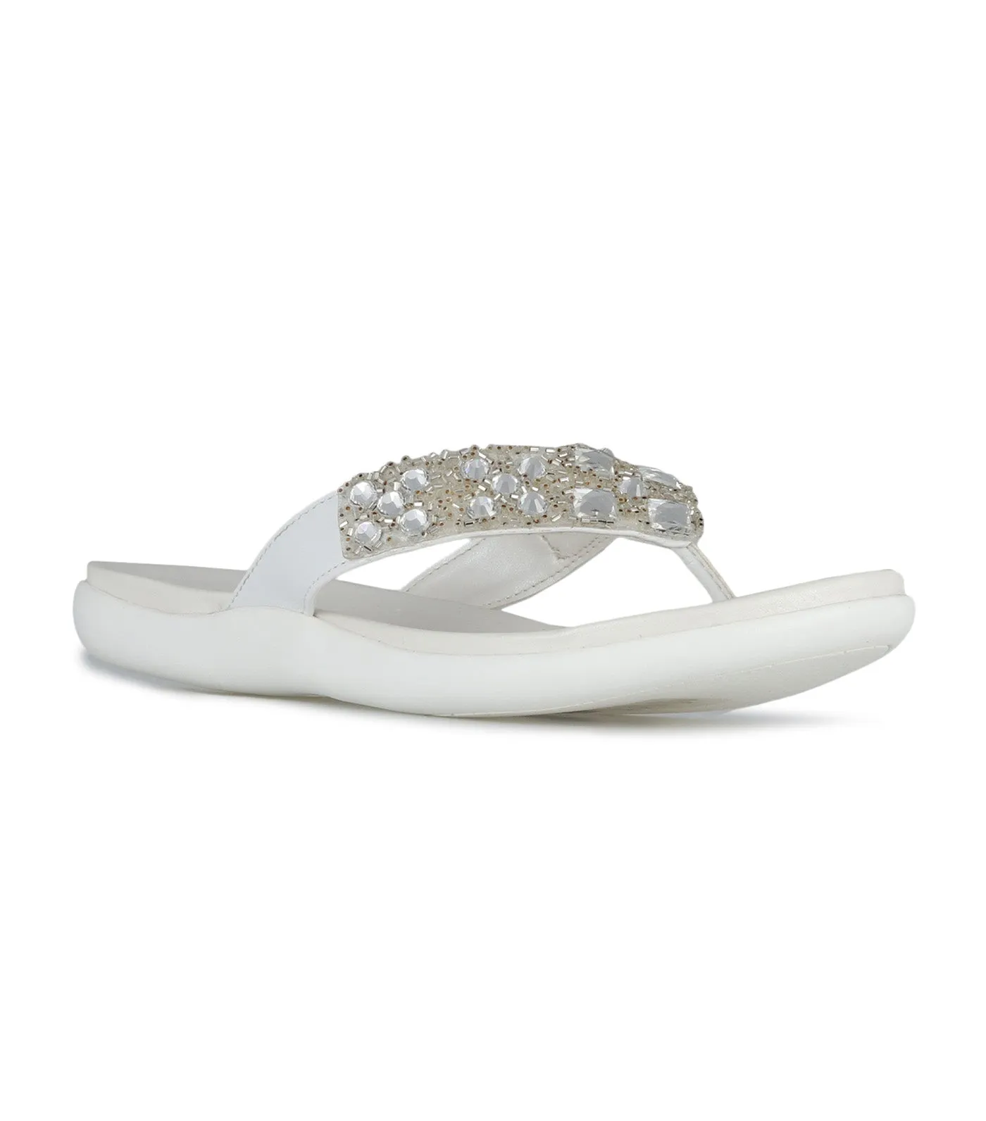 Glam-athon Thong Sandal White