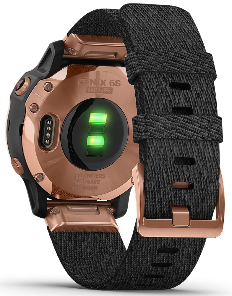 GRM Watch Fenix 6S Sapphire Rose Gold Nylon Band D