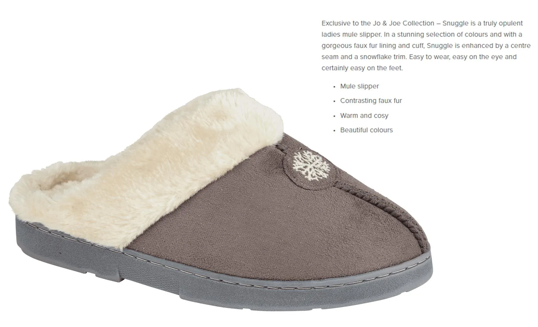 Jo & Joe Women's Winter Warm Fur Luxury Slip-On Mule Booties