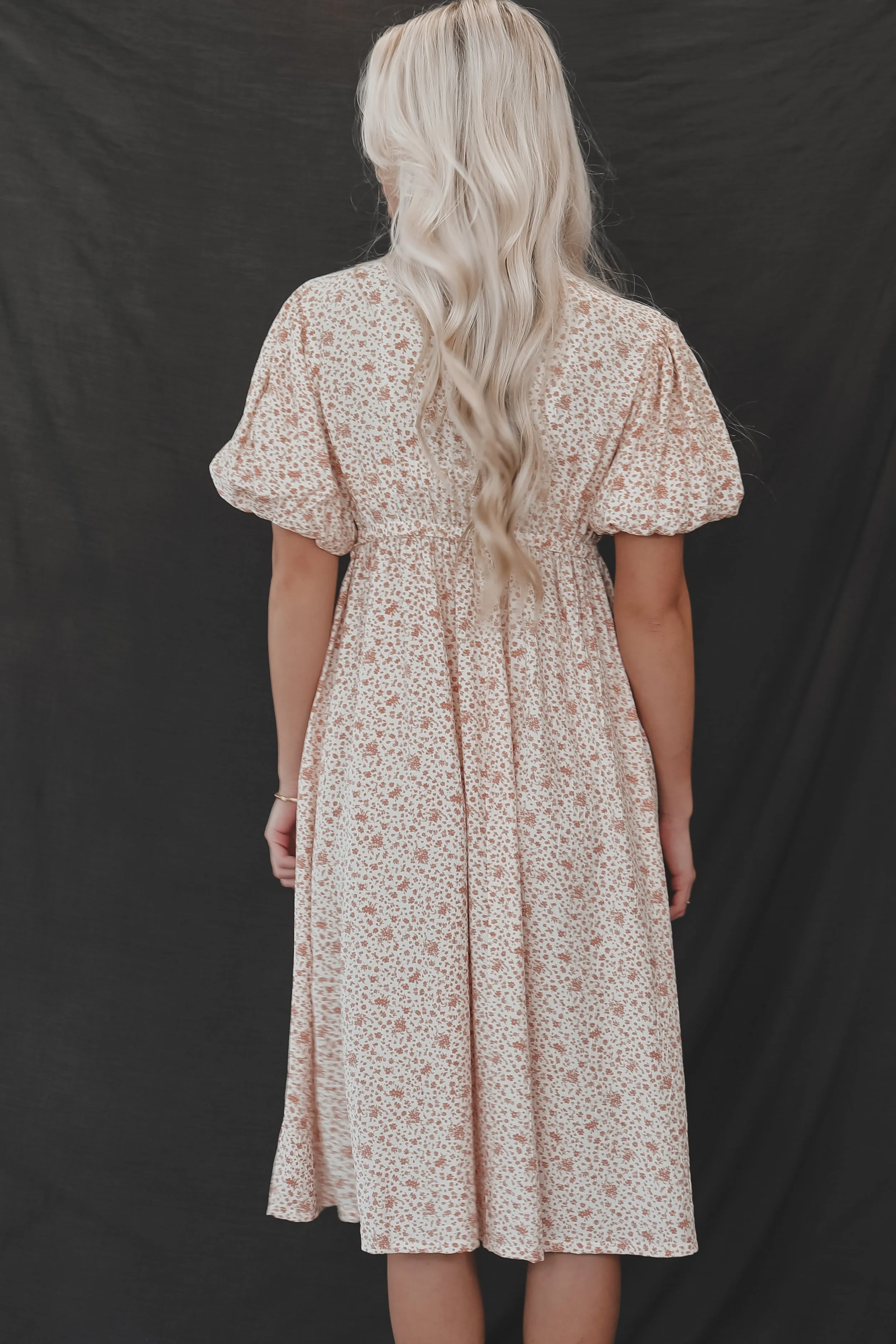 May I Have This Dance Rose Floral Midi Dress