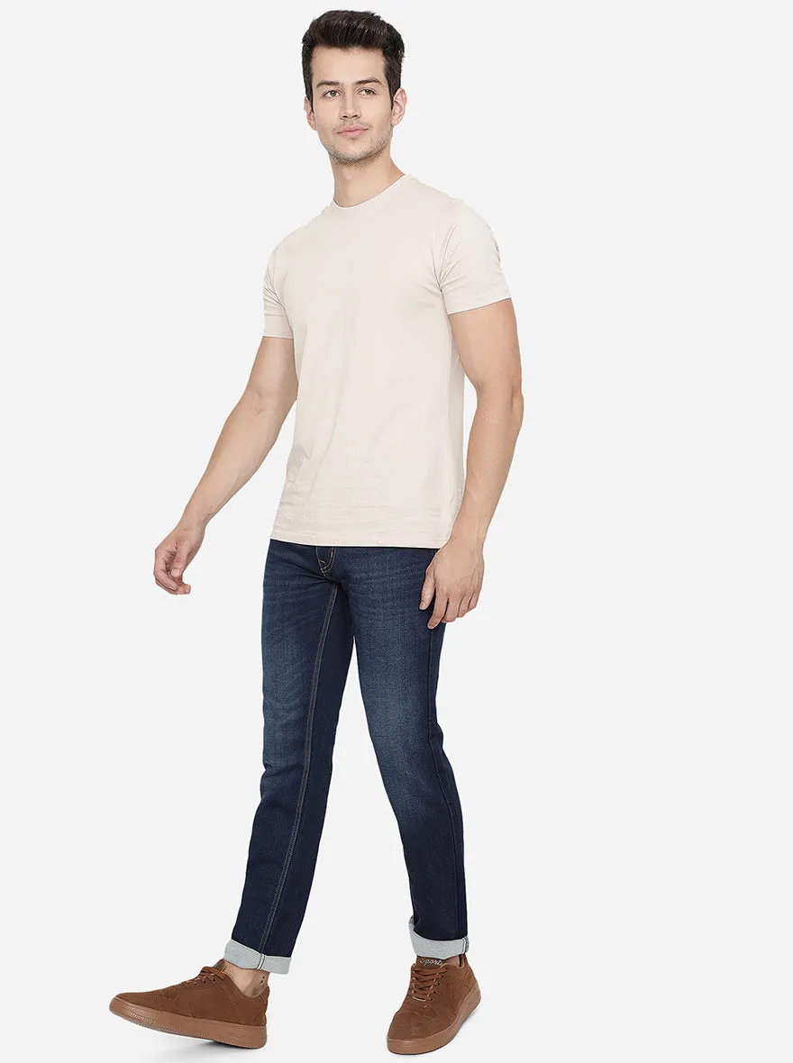 Midnight Blue Washed Narrow Fit Jeans | Greenfibre