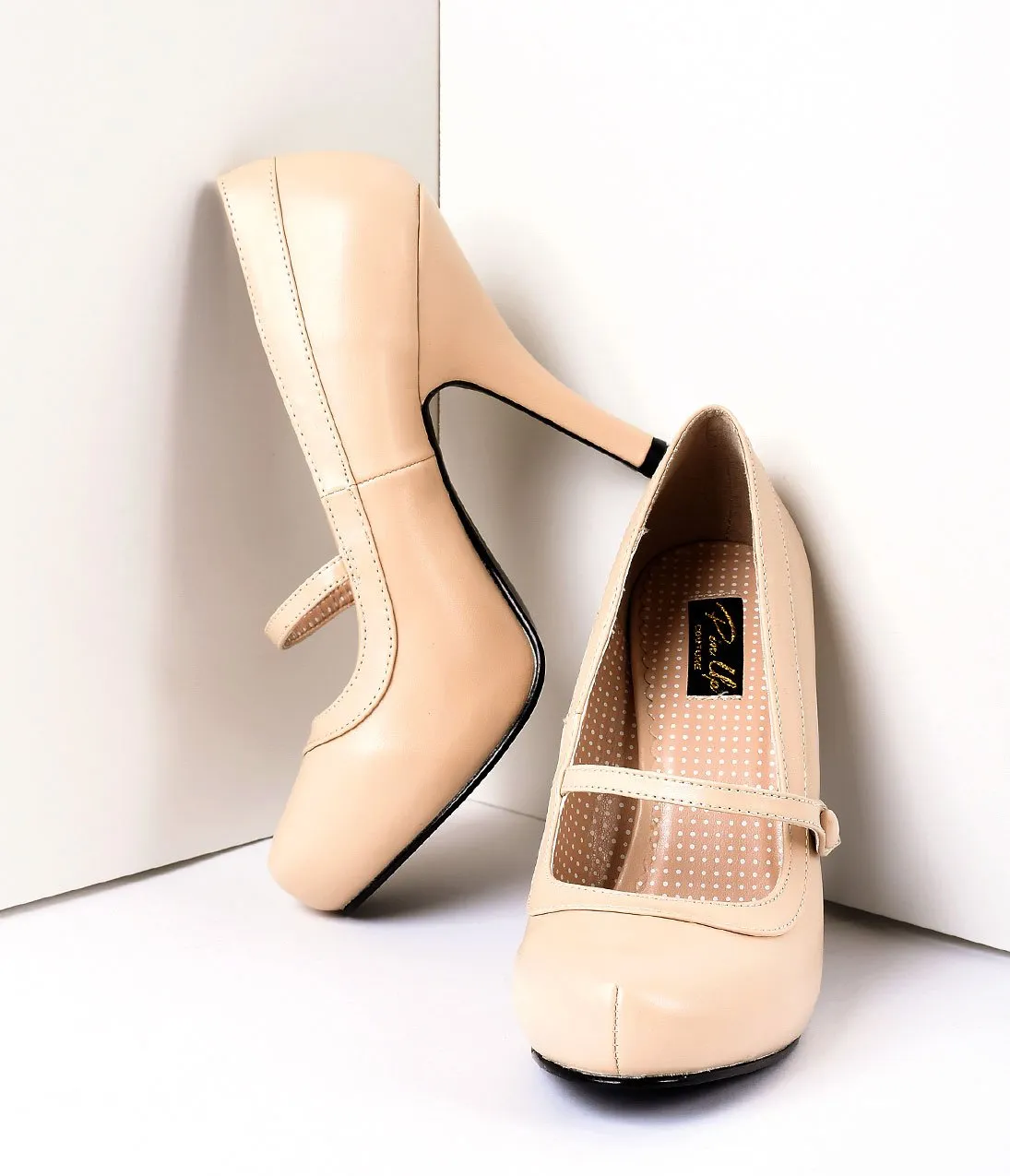 Nude Matte Leather Cutie Pie Pumps