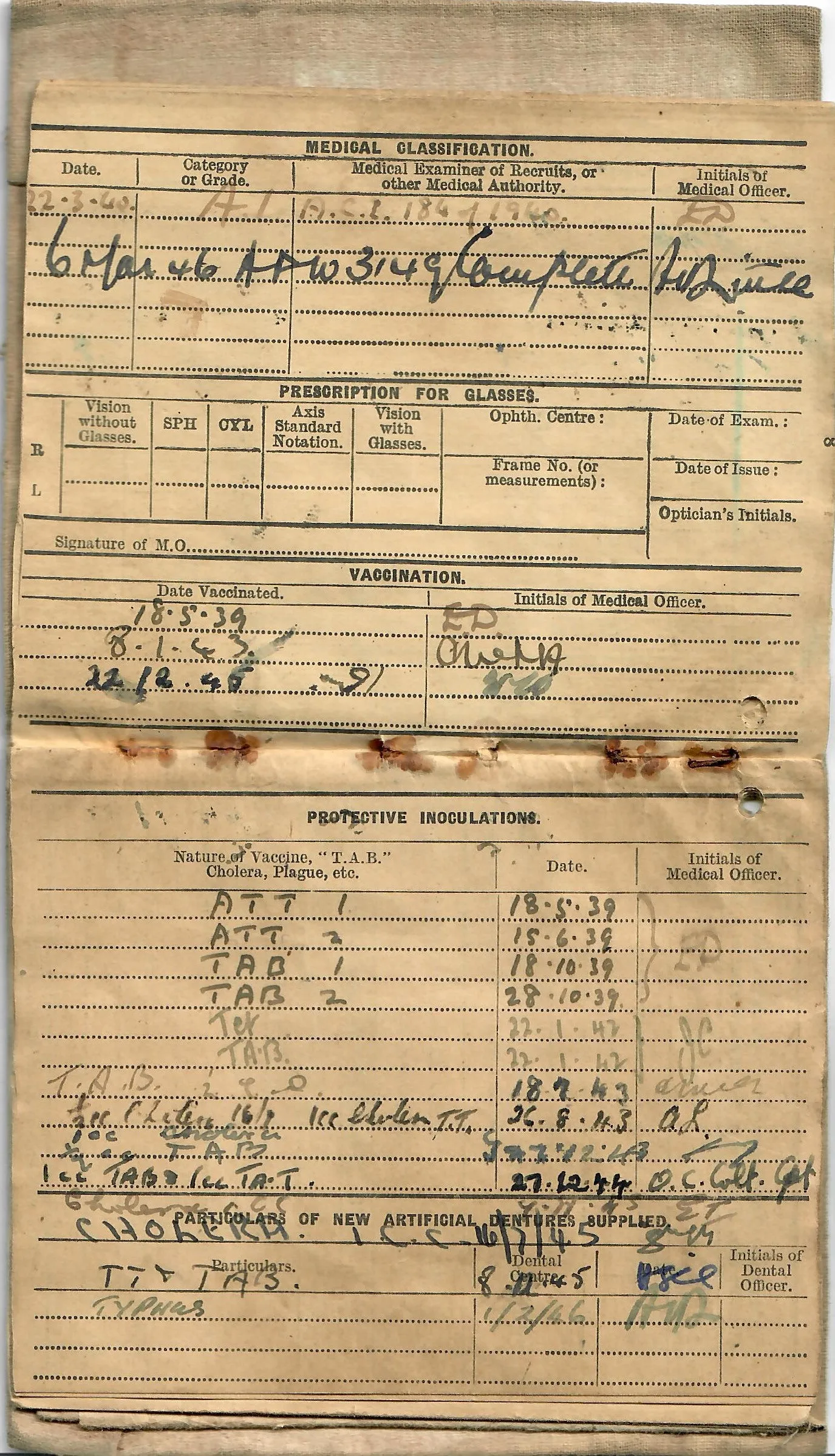 Original WWII British Chindit Long Range Penetration Group Grouping Attributed to L/Cpl Herbert Lowis with 1st & 2nd Pattern Fairbairn-Sykes Knives, Slouch Hat, Paperwork, Rare Burma Escape Map, Insignia