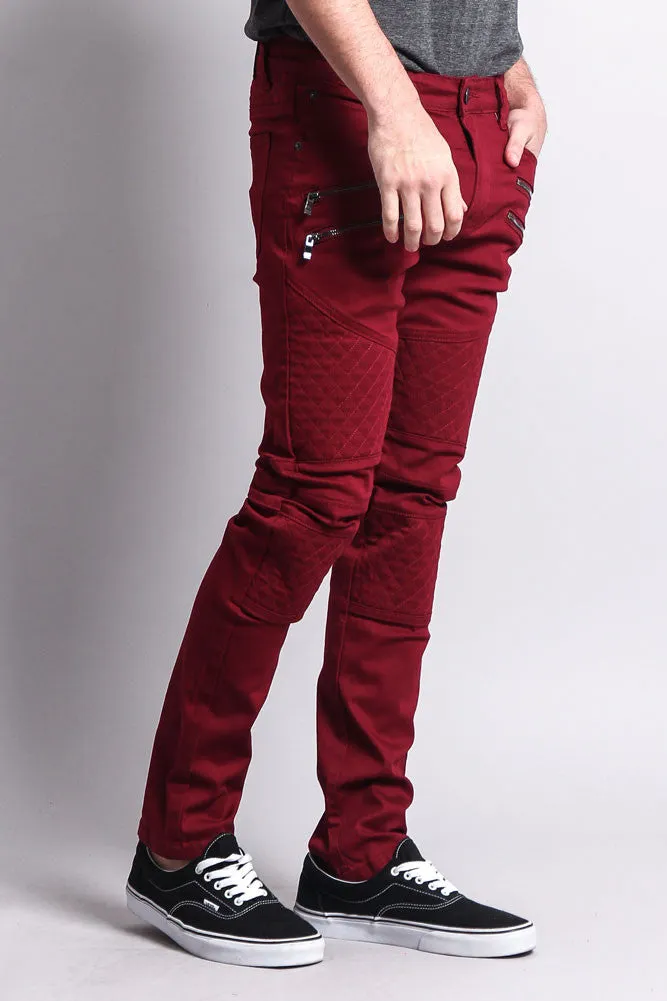 Quilted Biker Jeans