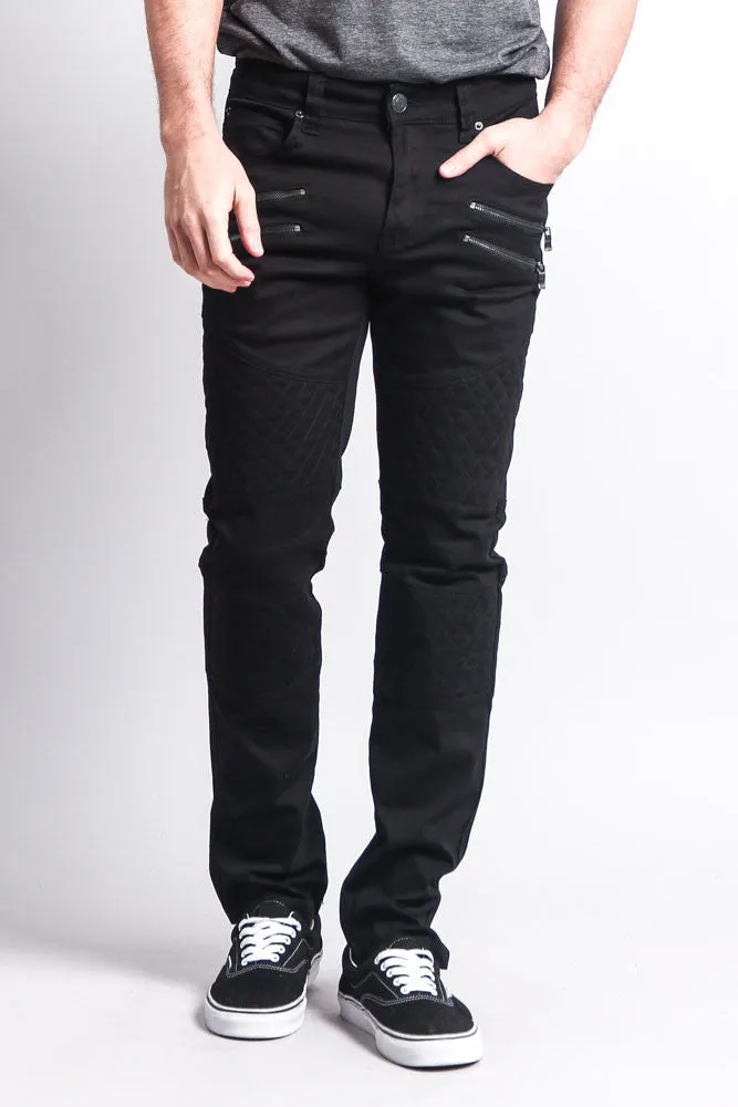 Quilted Biker Jeans