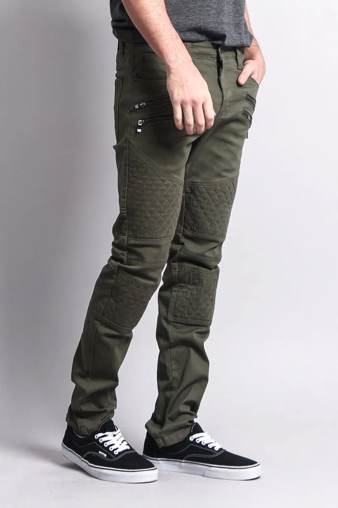 Quilted Biker Jeans