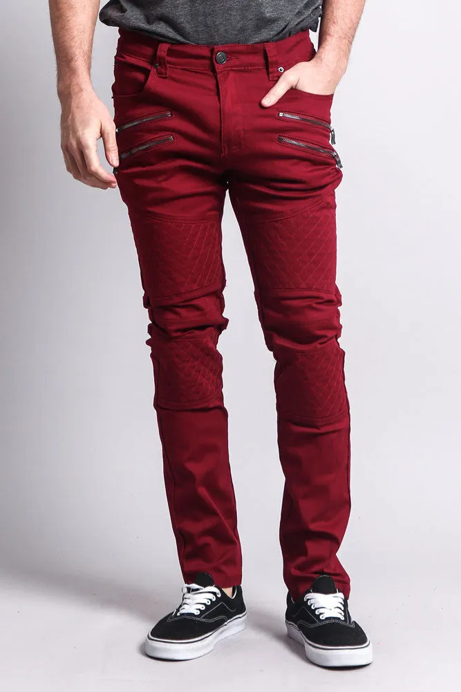 Quilted Biker Jeans