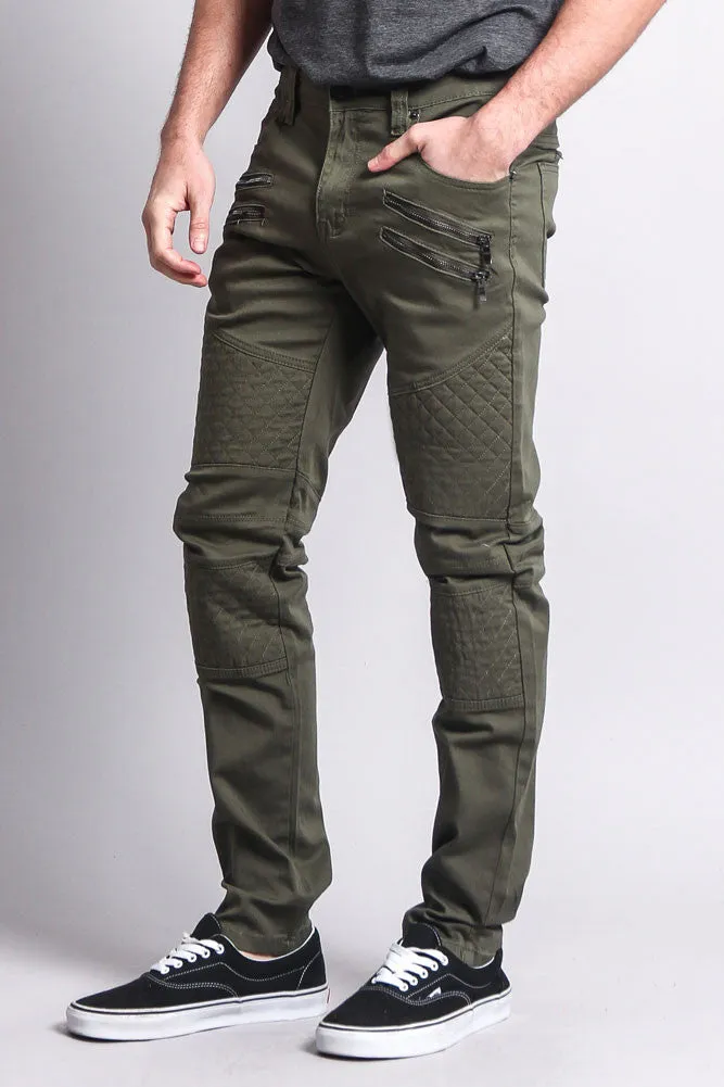 Quilted Biker Jeans