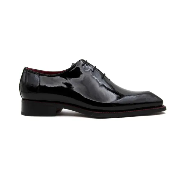 "Jason Spade" Patent Leather Lace-Up Oxford Black