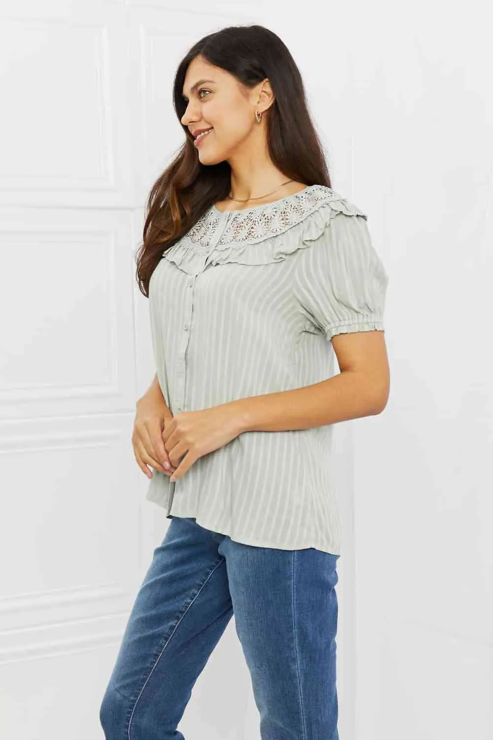 Sweet Talk Full Size Short Sleeve Top