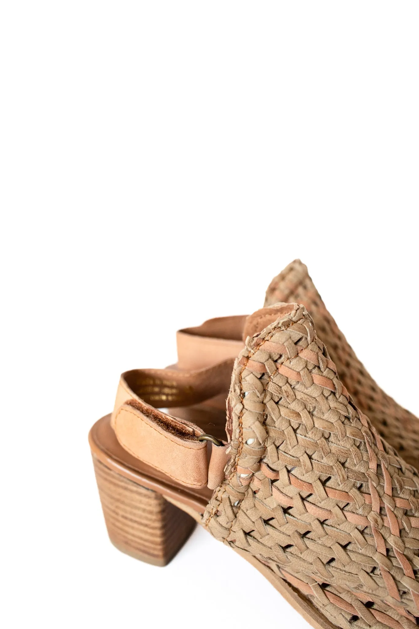 Veronique Woven Leather Mule in Tan