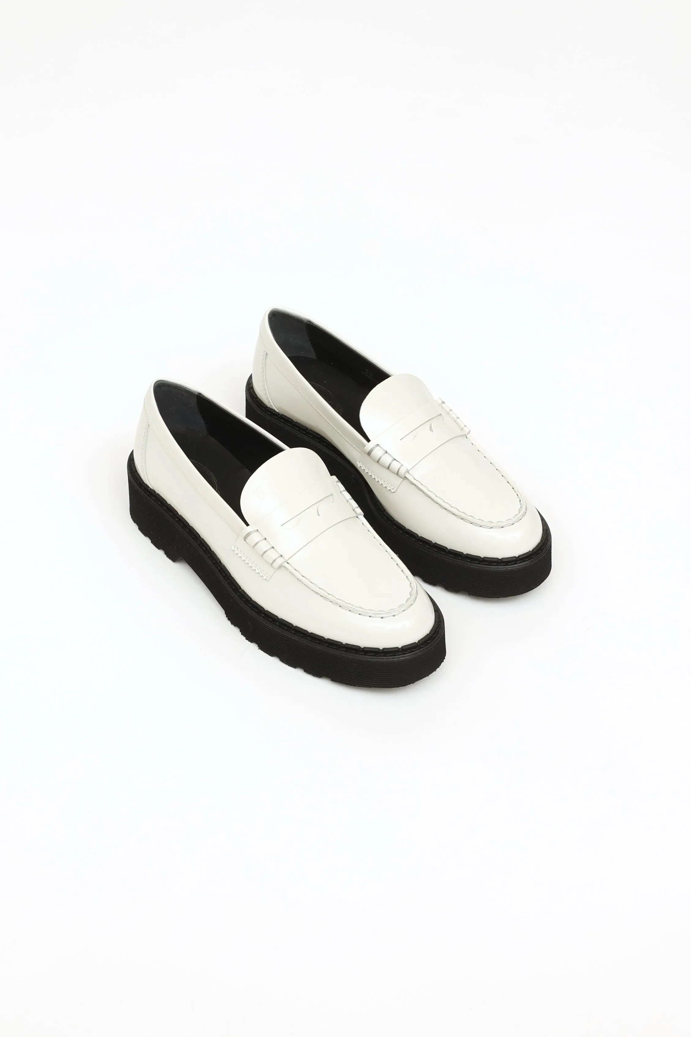 White Carrarmato Platform Loafers