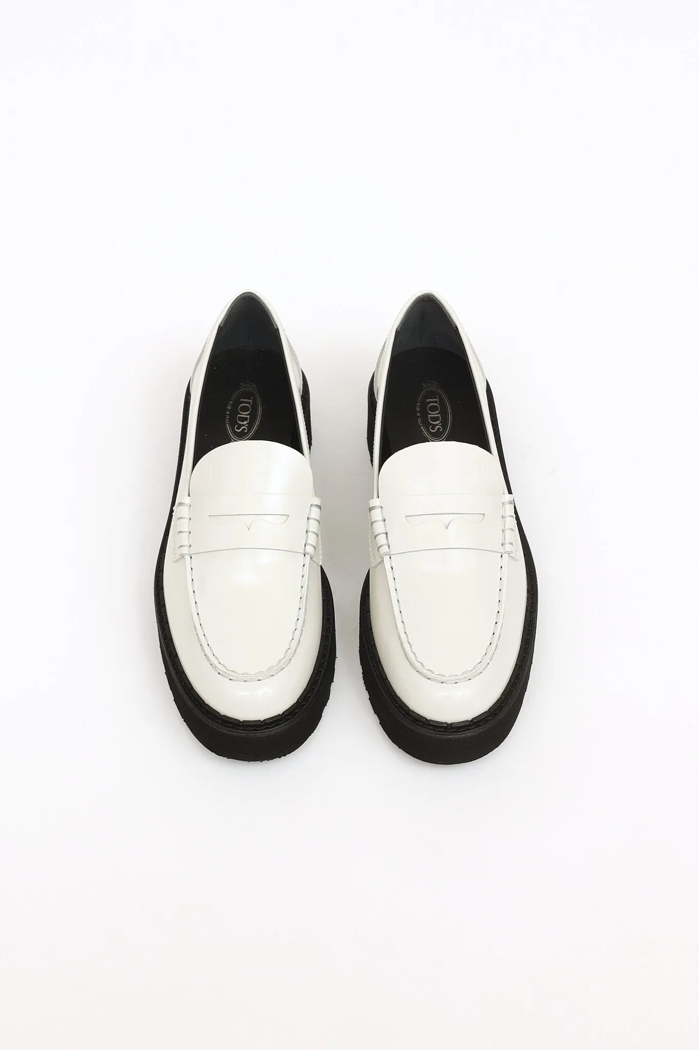 White Carrarmato Platform Loafers