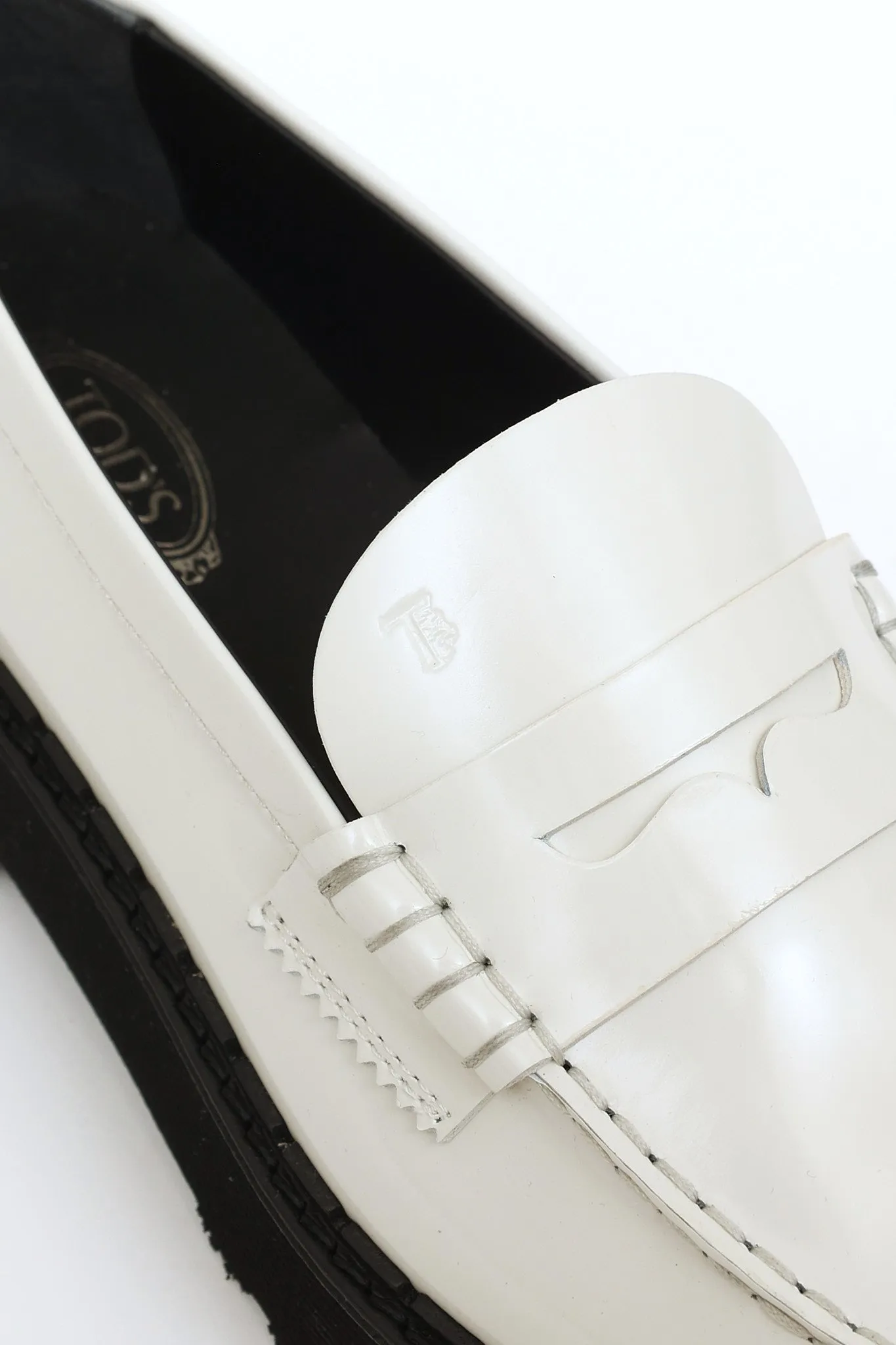 White Carrarmato Platform Loafers