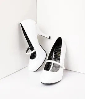 White Patent Leather Cutie Pie Pumps