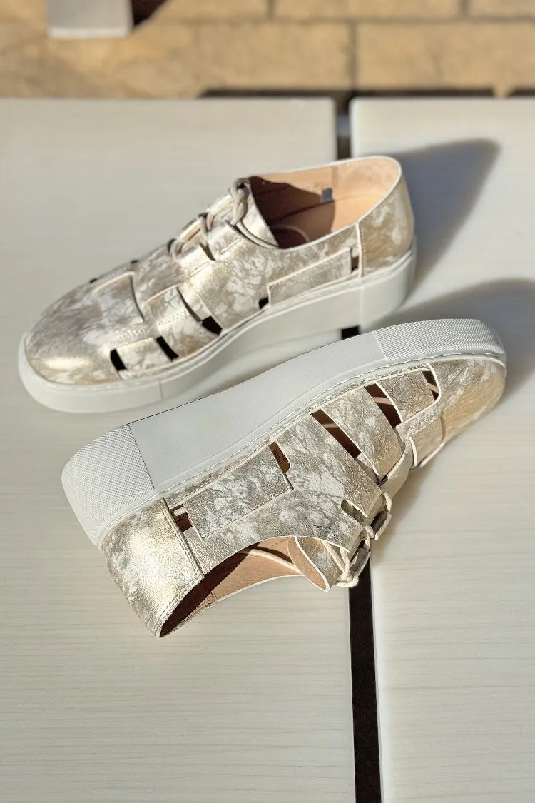 Yao Metallic Gold Leather Sneaker